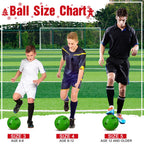 Shappy 2 Pcs Operation Christmas Soccer Balls Bulk with Pump, Mesh Bag Official Size 3 4 5 Indoor Outdoor Soccer Ball for Game Practice Training Sport Soft Soccer Gift for Child Adult(Size 5,Green)