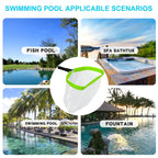 Pool Net,Professional Ultra Fine Mesh Pool Leaf Skimmer Nets for Silt, Sand,Pollen Debris Cleaning with Super Extra Fine Nylon Deep Bag,Heavy Duty Aluminum Frame & Handle Rake(Pole Not Included)