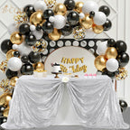 B-COOL 60x102 Inch Silver Tablecloth Halloween Rectangle Silver Sequin Tablecloth Sequin Table Linens Glitter Tablecloth Wedding Sequin Tablecloth for Christmas Halloween