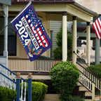 Trump 2024 Flag, Trump Flag 3x5 FT Polyester Banner with Brass Grommets for Indoor Outdoor Decorations (black5)