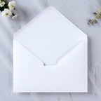 PONATIA 50 PCS/Pack A7 Envelopes, 5.25 x 7.5'' White Envelopes, Perfect For 5 x 7'' Wedding Invitation Cards, Christmas Gift Cards Envelopes, Acrylic Invitations, Photos