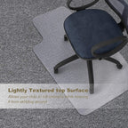 Kuyal Office Chair Mat for Carpets,Transparent Thick and Sturdy Floor Mats for Low and No Pile Carpeted Floors, with Studs (36" X 48" with Lip)
