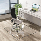 HOMEK Crystal Clear Chair Mat for Hardwood Floor, 48” x 36” Office Chair Mat for Hard Floors, 1/8” Thick Office Mat for Rolling Chairs
