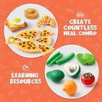 JOYIN Play Food Set 135 Pieces Play Kitchen Set for Market Educational Pretend Play, Food Playset, Kids Toddlers Toys, Kitchen Accessories Fake Food, Party Favor Christmas Stocking Stuffers