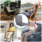 BALAPET Recliner Cushions for Long Sitting, Egg Crate Foam Recliner Cushion for Elderly Reduces Muscle Fatigue and Provides Air Flow, Extra Large Non-Slip Seat Cushion with Back Support Cushion(Gray)