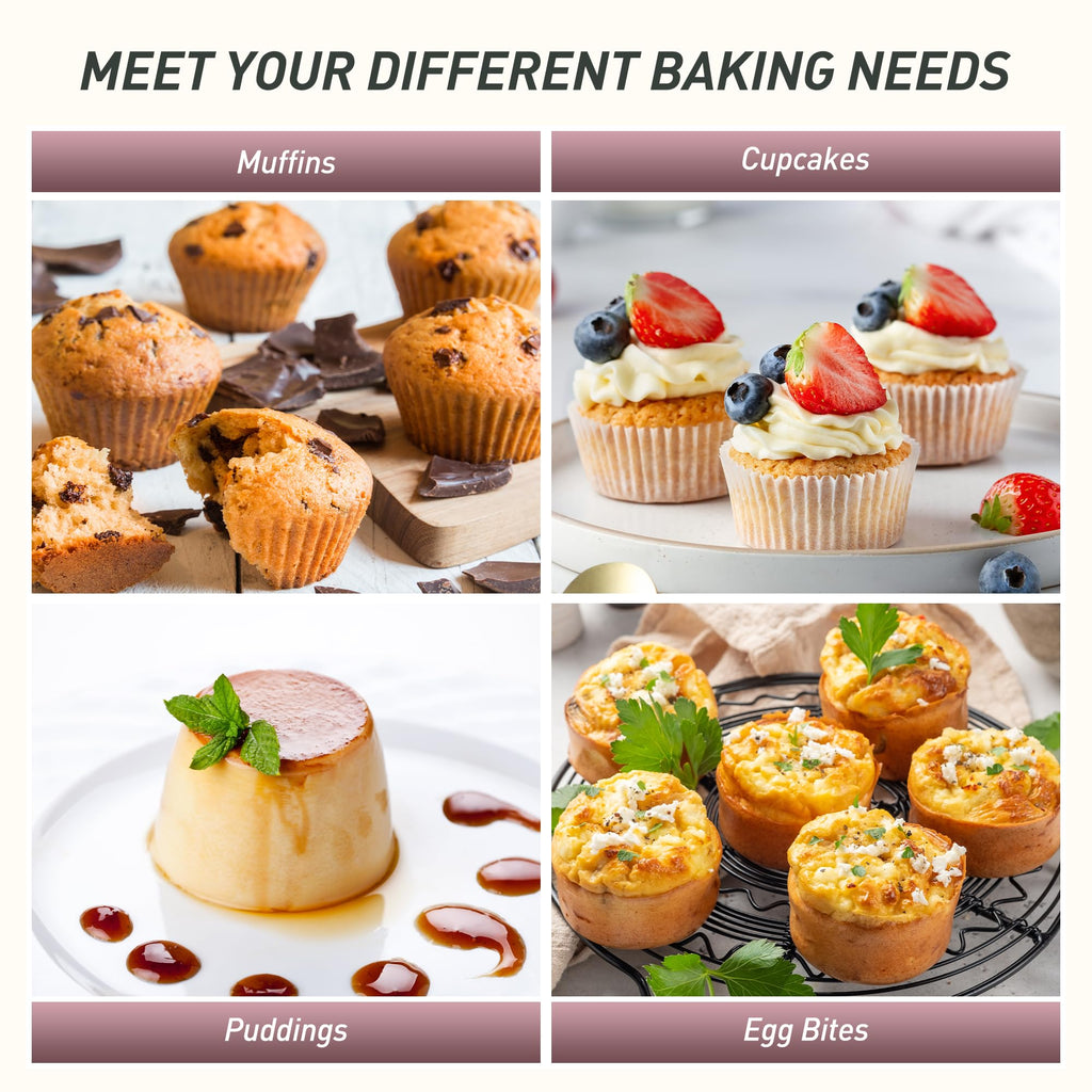 2 Pack 12 Cups Muffin Pan with Metal Reinforced Frame Regular Size Silicone Molds Cupcake Cake Baking Pans Cookie Baking Chocoflan Cupcake Mold Silicone Egg Bite Molds Baking Items Stuff