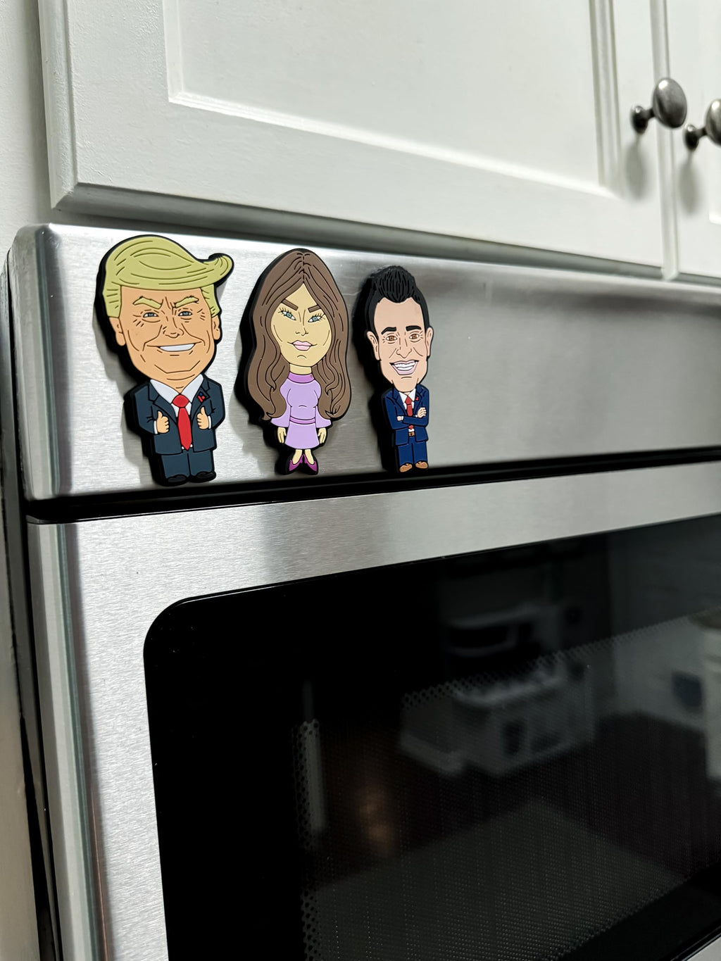 3-Inch Donald Trump Magnet [1-Pack]: Custom Made Political Satire Cartoon for Fridges, Lockers, and Whiteboards - Durable and Hilariously Unique Design