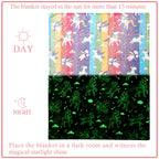 LIFEYJ Glow in The Dark Blanket Unicorns Gifts for Girls, Soft Blanket 3 4 5 6 7 8 9 10 Year Old Girl Gifts, Toddler Girls Toys Age 6-8, Gifts for Girl for Christmas Birthday Gifts Presents, 50"x60"