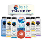 Hot Tub Things - Chlorine Starter Kit - Hot Tub Chemicals Kit for Spa & Jacuzzi Maintenance, Pool Shock, Chlorine Granules, Test Strips, Alkalinity Up & Down, Clarifier, Metal Out, Oxidizer - 1 lb