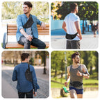 Fanny Pack Waist Packs for Men Women, Waist Bag Hip Pack for Travel Hiking Running Outdoor Sports -Black, Medium