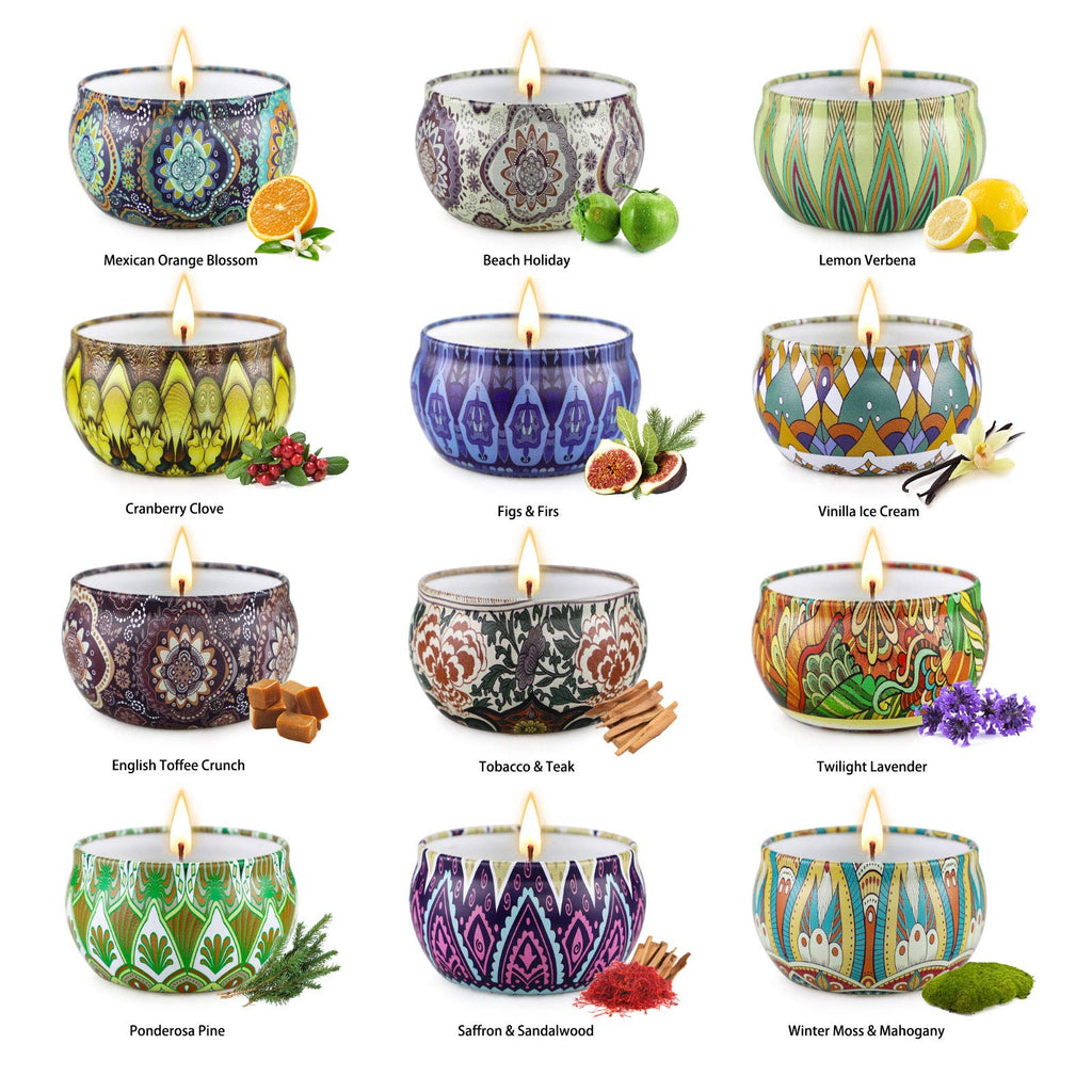 Scented Candles Gifts for Women, 12 Pack Candles Home Scented, Birthday Gifts for Women Mom Friends, Thank You Gifts for Women Who Have Everything
