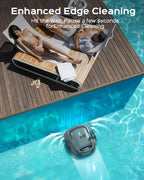 WYBOT A1 Robotic Pool Cleaner – Dual-Layer Filtration, 120-Min Runtime, Powerful Cordless Pool Vacuum for Above-Ground & Flat Pools, Efficient Debris Removal & Auto-Parking Design (Gray)