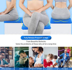 XSIUYU Extra-Large Gel Seat Cushion, Breathable Honeycomb Design Chair Cushions, Tailbone Pain Relief Egg Seat Cushion Butt Pillow, Chair Cushion for Office Chair Car Wheelchair Home Desk Chair