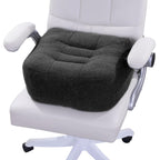 HOMBYS Extra Thick Chair Cushions for Office,6 in Breathable Adult Booster Seat for Car,Car Seat Cushion to Raise Seat Height,Shredded Memory Foam Desk Chair Cushion for Long Sitting,Black