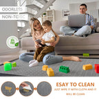 HOMEK Office Chair Mat for Low Pile Carpeted Floors - 30” x 48” Clear Carpet Chair Mats for Home & Office, Studded Floor Mat for Office Chair on Carpet