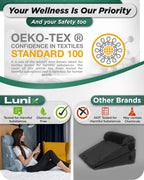 Lunix 4pcs Orthopedic Bed Wedge Pillow Set, Post Surgery Memory Foam for Back, Leg, and Knee Pain Relief, Adjustable Sitting Pillow for Sleeping, Acid Reflux, and GERD, with Hot Cold Pack, Gray