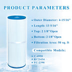 Chryseos Spa Filter Compatible with C-4950, Guardian 413-212-02, 817-5000, R173434, FC-2390, Aladdin 15002, 3FIL1600, 2 Pack