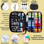 Easy to Use Light Grey Sewing Kit - Christmas Gifts for Girls, Teens, Moms & Kids - Beginner Hand Sew Kit for Clothing Repairs. Includes 30 Needles, Thread, and All Essential Supplies for Small Fixes