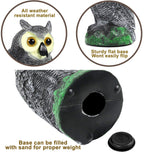 Galashield Owl Decoy | Plastic Owls to Scare Birds Away | Owl Statue for Garden & Outdoors - Pack of 3