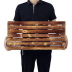 URFORESTIC Solid Wood Indoor/Outdoor 3 1/2" High Riser Step - Non-Slip All Weather Top & Feet Mobility Assistance