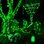 JMEXSUSS 2 Pack Green Fairy Lights Battery Operated, Total 400 LED 132ft Halloween String Lights with Remote, 8 Modes Green Christmas Lights for Bedroom St Patricks Day Halloween Decorations