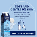 Cleancult Liquid Hand Soap Refills (32oz, 3 Pack) - Hand Soap that Nourishes & Moisturizes - Liquid Soap Free of Harsh Chemicals - Paper Based Eco Refill, Uses 90% Less Plastic - Sea Minerals