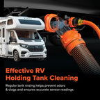 Camco Rhino Blaster RV Tank Rinser with Backflow Preventer - RV Accessories for Toilet and Waste Tank Cleaning - Essential Camper Supplies for Odor Control and Sensor Maintenance - (39080)