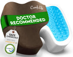 ComfiLife Premium Gel & Memory Foam Seat Cushion – Doctor Recommended Office Chair Cushion, Car Seat Cushion – Chair Cushions for Back & Sciatica Pain Relief – Seat Cushions for Office & Desk (Brown)