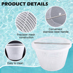 ZTTM Skimmer Basket with Handle, for Pentair 08650-0007 08650-0007Z Sta-Rite U-3 White
