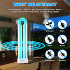 Kittmip BF35 Bug Zapper Replacement Bulbs FUL 15W-BL with Square 4-Pin Base, Compatible for Flowtron BK-15D, Stinger FP15, TZ15, BB-15WHT, 15W U Shape Insect Attracting Lamp for T6 T8 T9(3)