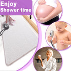 Shower Mats Non Slip for Elderly, 23.2x31.1’’Lager Loofah Non Slip Shower Mat, Loofah Bath Mats for Shower, Non Slip Bath/Shower Mat for Elderly-Wihte