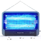 IQN Bug Zapper Indoor, Electric Fly Mosquito Traps Zapper Killer -20W High-Efficiency UVA Light Attacks Insects & Kill via Max. 4200V Grid, Lightweight w/Drawer Tray -Easy to Clean (Black)