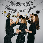 Happy New Year Banner 2025 New Years Eve Banner New Years Eve Party Supplies 2025 New Year Decorations Happy New Year Sign for 2025 New Year Eve Decorations