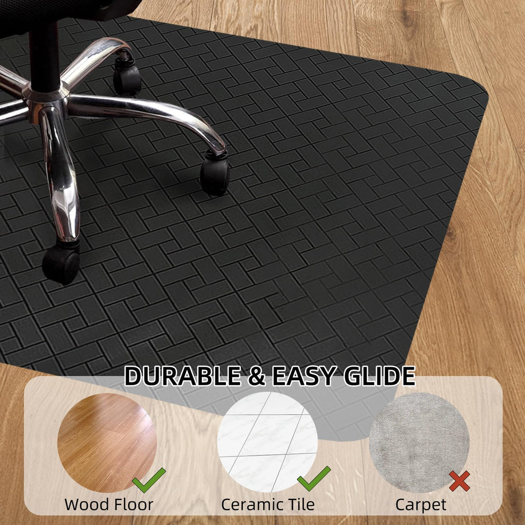 Office Chair Mat for Hard Floor, 63"x51" Large Computer Chair Mat, Multi-Purpose Desk Floor Protector for Work, Home, Gaming