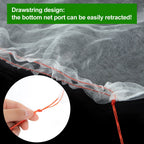 4Pcs Insect Bird Barrier Mesh, 7.9 x 5.9 FT Garden Netting Barrier, Bird Netting, Netting for Plant with Drawstring, Tomato Protective Cover