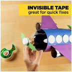 Scotch Magic Tape, Invisible, Back to School Supplies and College Essentials for Students and Teachers, 12 Tape Rolls, 3/4 x 1000 Inches