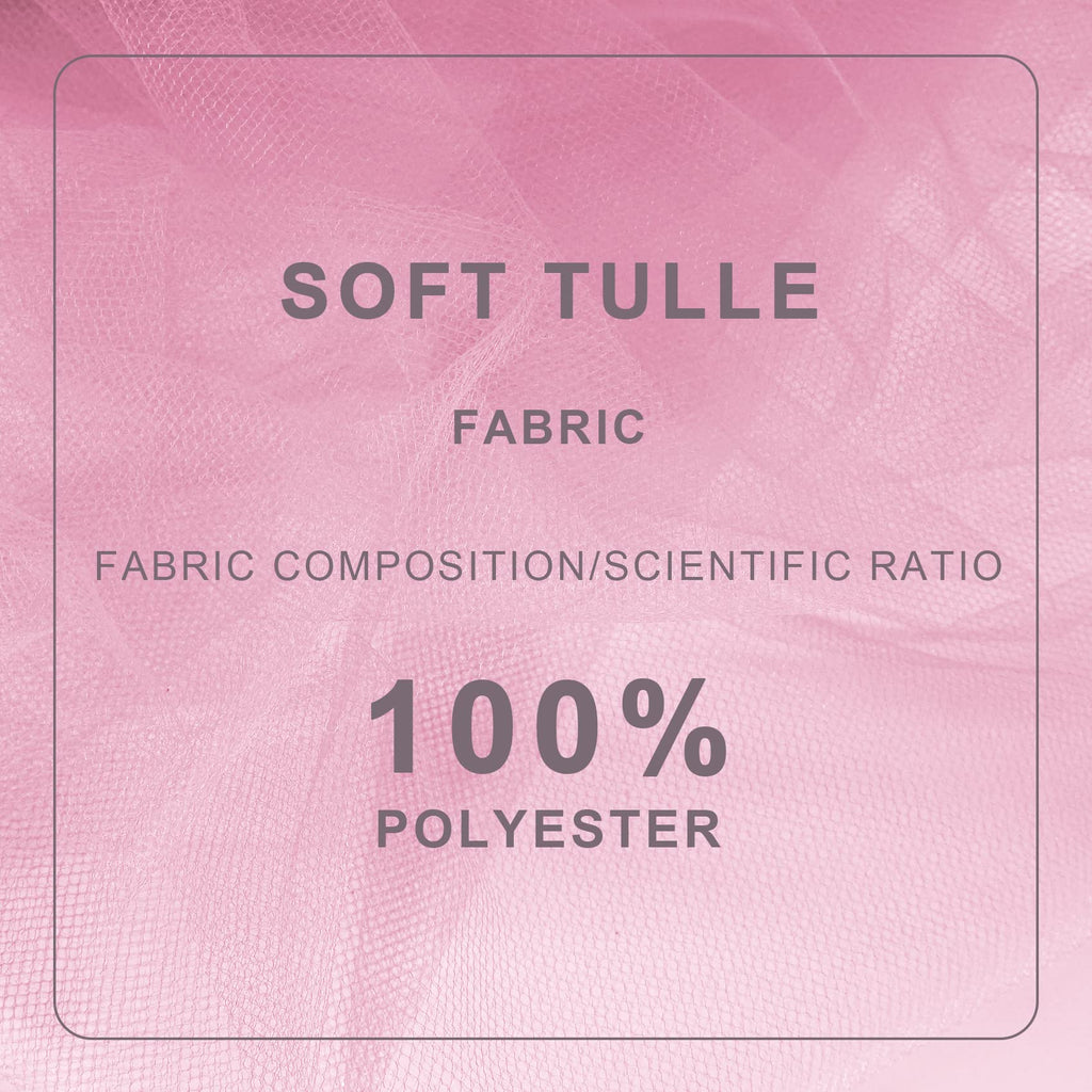 Pink Tulle Fabric Roll Spool Bolt (54 Inch by 40 Yards) Large Tulle Wedding Party Decoration, Tutu Skirt, Table Runner, Gift Wrapping, Bridal Shower, Soft & Drape (Pink)