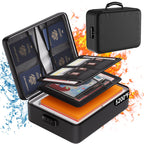 DocSafe 5200°F Document Organizer with Lock,Upgraded Heat Insulated Fireproof＆Waterproof Box 8 Layers File Organizer,Portable Home Travel Safe Storage for Important Documents, Files and More