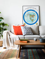 Flat Earth Map of the World - 1892 Alexander Gleason Map -24x36 inches- Wall Art Poster Print Décor Gift - Circular Plane - Longitude and Time - Polar Azimuthal Projection - Flat Earthers - Unframed Home School Gift Decor