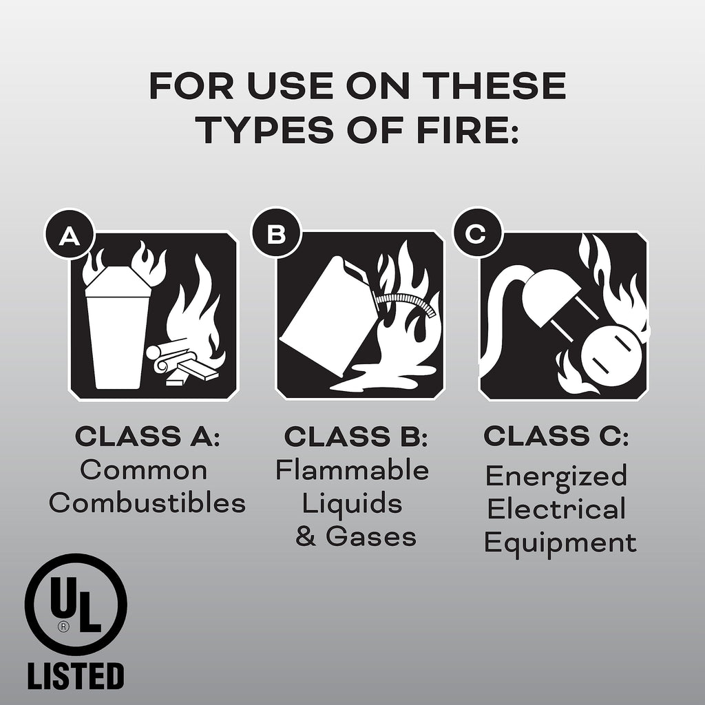 Kidde Fire Extinguisher for Commercial Use, 3-A:40-B:C, 9 Lbs., Refillable & Reusable & Carbon Monoxide Detector, Propane, Natural, Methane, & Explosive Gas Alarm