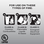 Kidde Fire Extinguisher for Commercial Use, 3-A:40-B:C, 9 Lbs., Refillable & Reusable & Carbon Monoxide Detector, Propane, Natural, Methane, & Explosive Gas Alarm