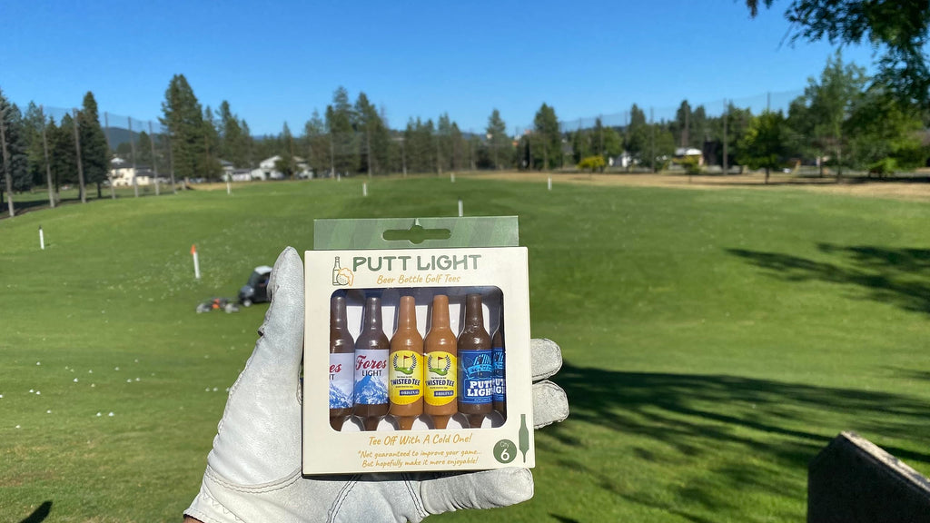 Putt Light Tees Beer Bottle Golf Tees (Variety Pack) - Virtually Unbreakable Golf Tees - Recylable Plastic Golf Tees - Perfect for Christmas or Birthday Gifts - 3-1/4 Inch Tall