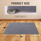 Riveroy Office Chair Mat - for Hardwood Floors, Large Non-Slip Easy-Clean Floor Protection Blanket (Grey, “48 x 36in”).