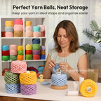 Etcokei 18pcs Yarn Ball Tube for Etcokei Electric Yarn Winder M1, Reusable ABS Yarn Cake Tube for Neat Storage & Tangle-Free Knitting/Crocheting Accessories