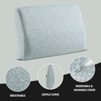 HOMBYS Lumbar Support Pillow for Recliner Chair, Memory Foam Back Support Cushion for Elderly,Extra Large Lumbar Support Pillow with Extension Straps, Thick Backrest for Home Reading