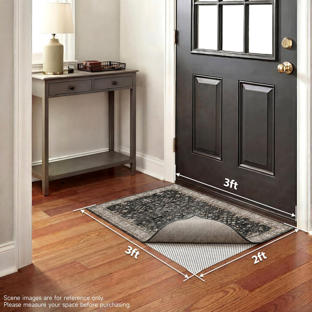 Rug Gripper Pad for Hardwood Floors, Thick Non Slip Rug Pads for Area Rugs, Rug Grippers for Tile Floors, Under Carpet Anti Skid Mat, Keep Your Rugs Safe and in Place, 2x3 Ft