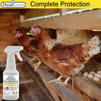 Premo Guard Poultry Spray - 16 oz - Kill Scaly Leg, Mites, Fleas, Lice, & Other Pest on Chickens and in Coops - Natural Plant Based Oils for Control, & Prevention - Family Safe with No Egg Withdrawl
