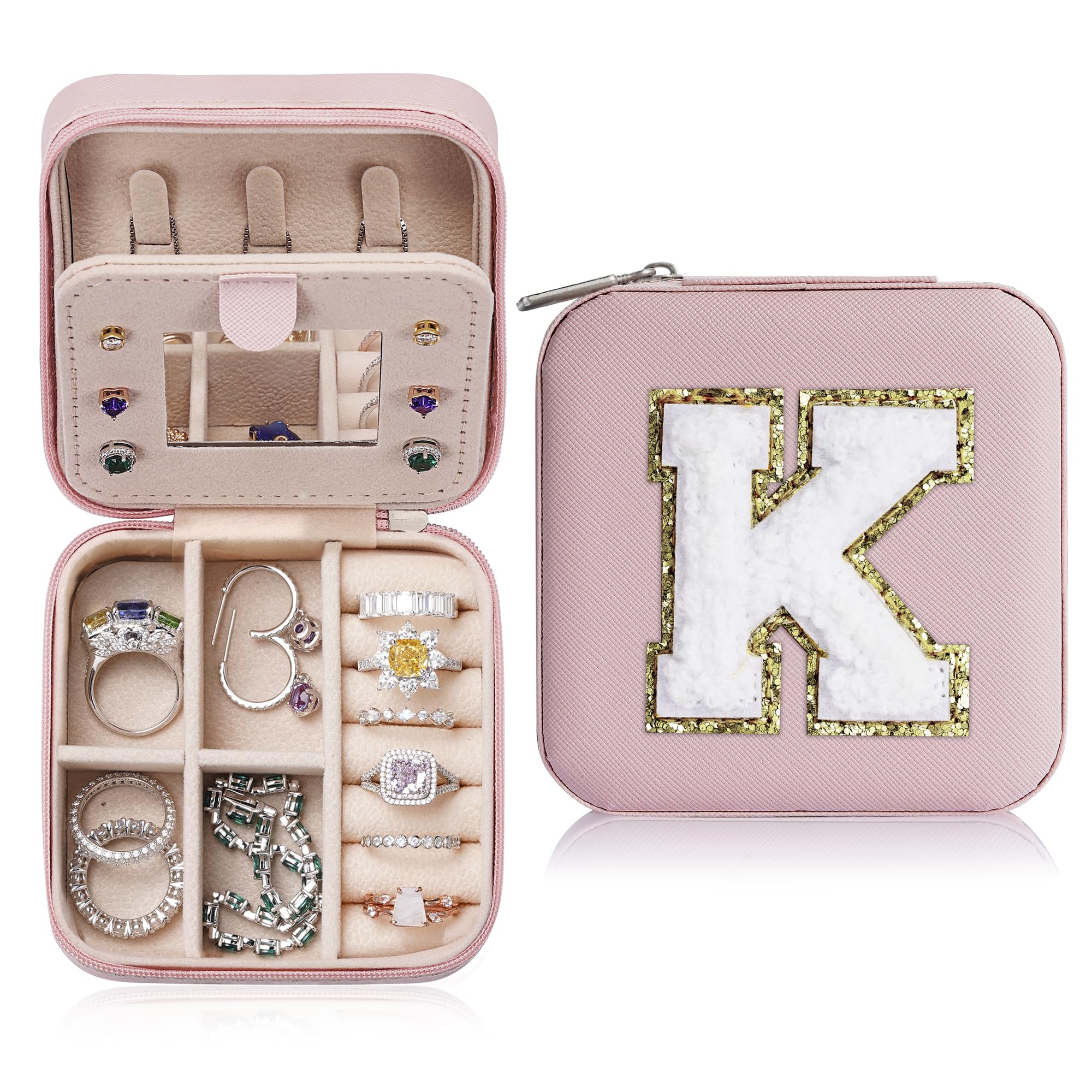 Parima Gifts for Mom Birthday - Small Travel Jewelry Case for Travel Gifts, Christmas Gifts for Mom, Gifts Ideas Basket for Mom, Travel Essential for Necklaces Rings Earrings Organizer