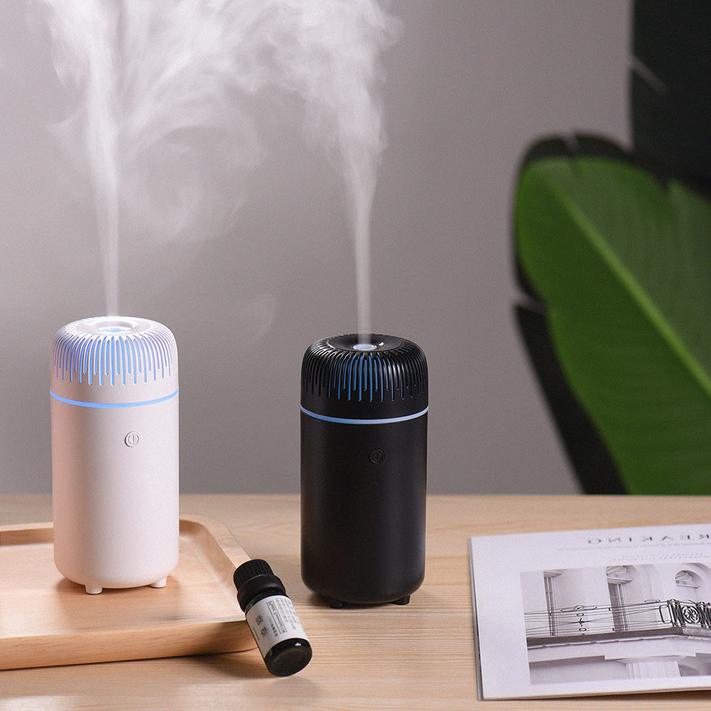 Car Diffuser Humidifier Aromatherapy Essential Oil Diffuser Car Air Freshener Diffuser USB Cool Mist Mini Portable Diffuser for Car Home Office Bedroom (White)