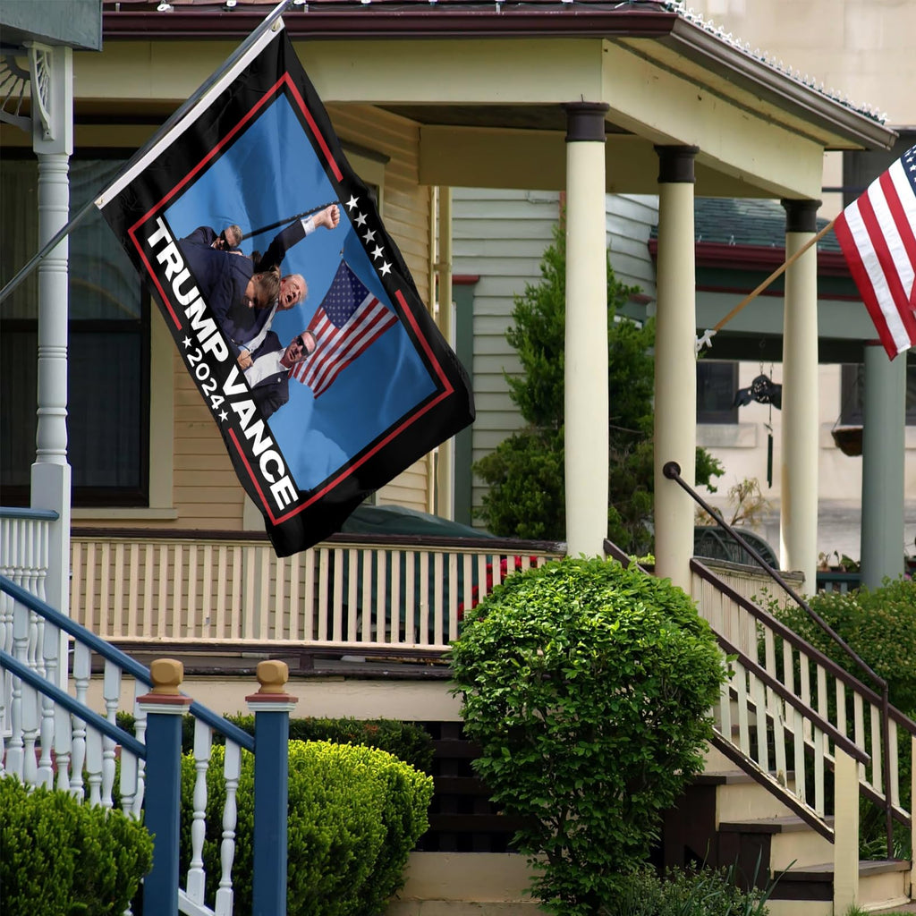 Trump Vance 2024 Flag Trump 2024 Flags 3x5 FT Polyester Banner with Brass Grommets for Indoor Outdoor Decorations (black7)